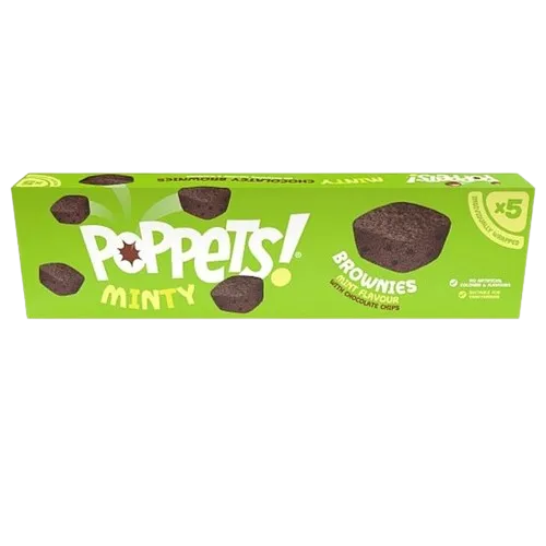 Poppets Brownies Mint 5 Pack 125g