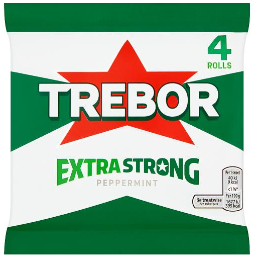 Trebor Extra Strong Peppermint 4 rolls