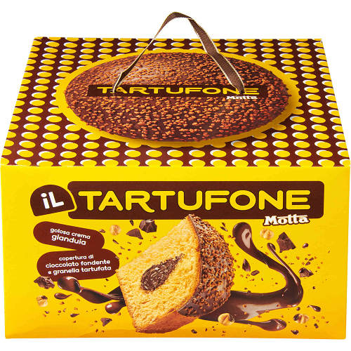 Tartufone Motta Dolce Tartufato 750 g – Italian chocolate Christmas cake, festive dessert panettone and Black Friday gift idea.