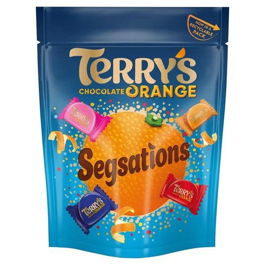 Terry’s Chocolate Orange Segsations 300 g – assorted orange chocolate segments, festive gift box, classic British chocolate selection