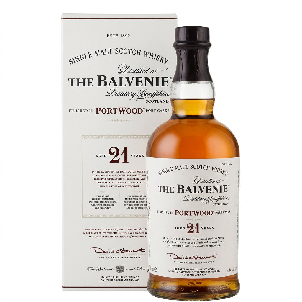 The Balvenie 21 Year Old PortWood Single Malt Scotch Whisky 700ml 40% ABV
