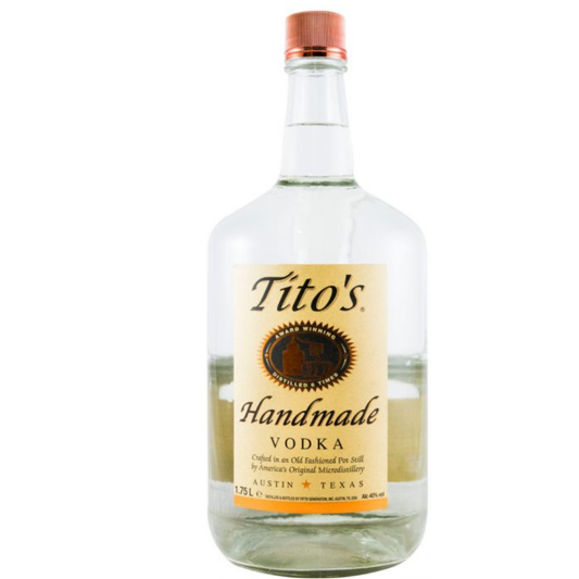 Tito's Handmade Vodka 1.75L 40% ABV large-format American corn vodka from Austin Texas for cocktails, parties and entertaining