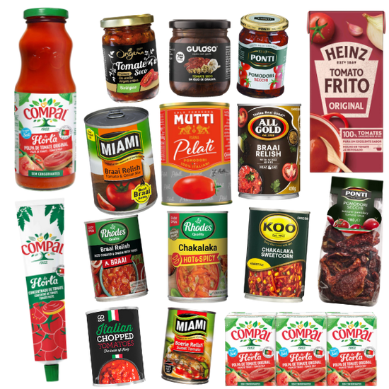 Tomato, Pulps, Relish and Dried