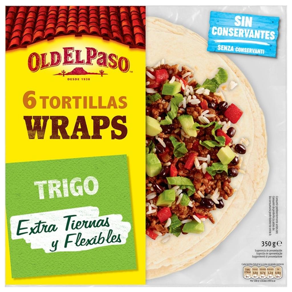 Old El Paso Tortilla Wraps 6 Pack 350g