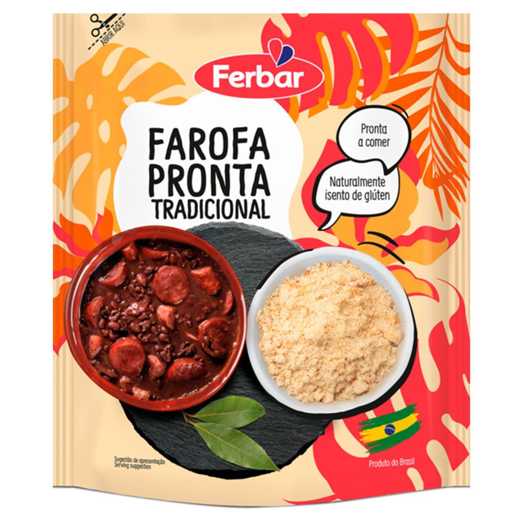 Traditional Farofa 250g Brazilian toasted cassava flour savoury side dish for BBQ and rice meals