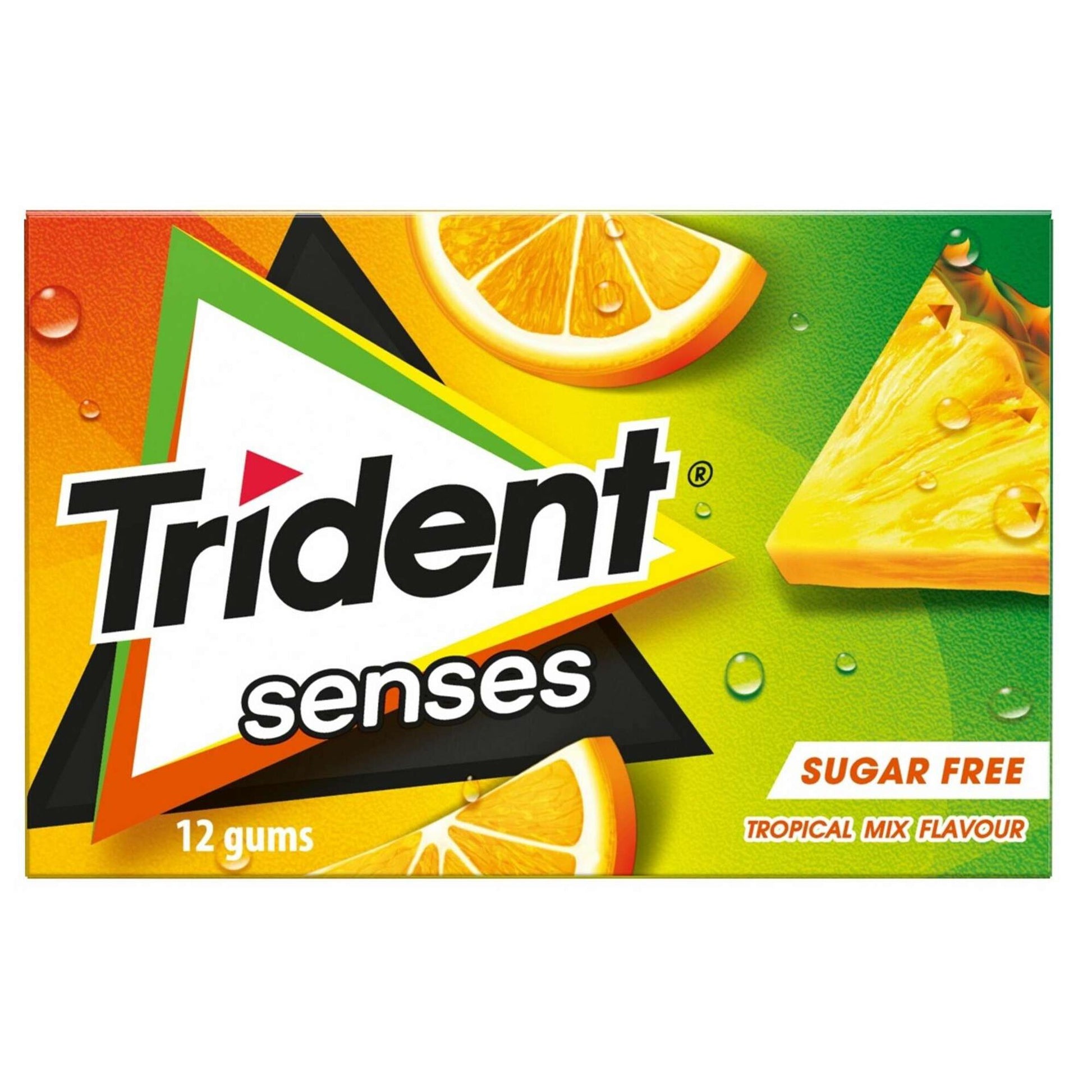Trident Senses Tropical chewing gum sugar free fruit gum fresh breath sweets Bubblegum Chewing and Gum Balls