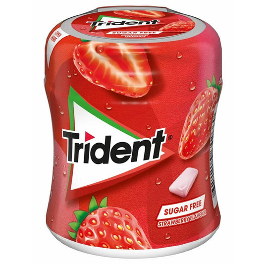 Trident Strawberry chewing gum 82.5g bottle sugar free strawberry gum bubblegum chewing and gum balls