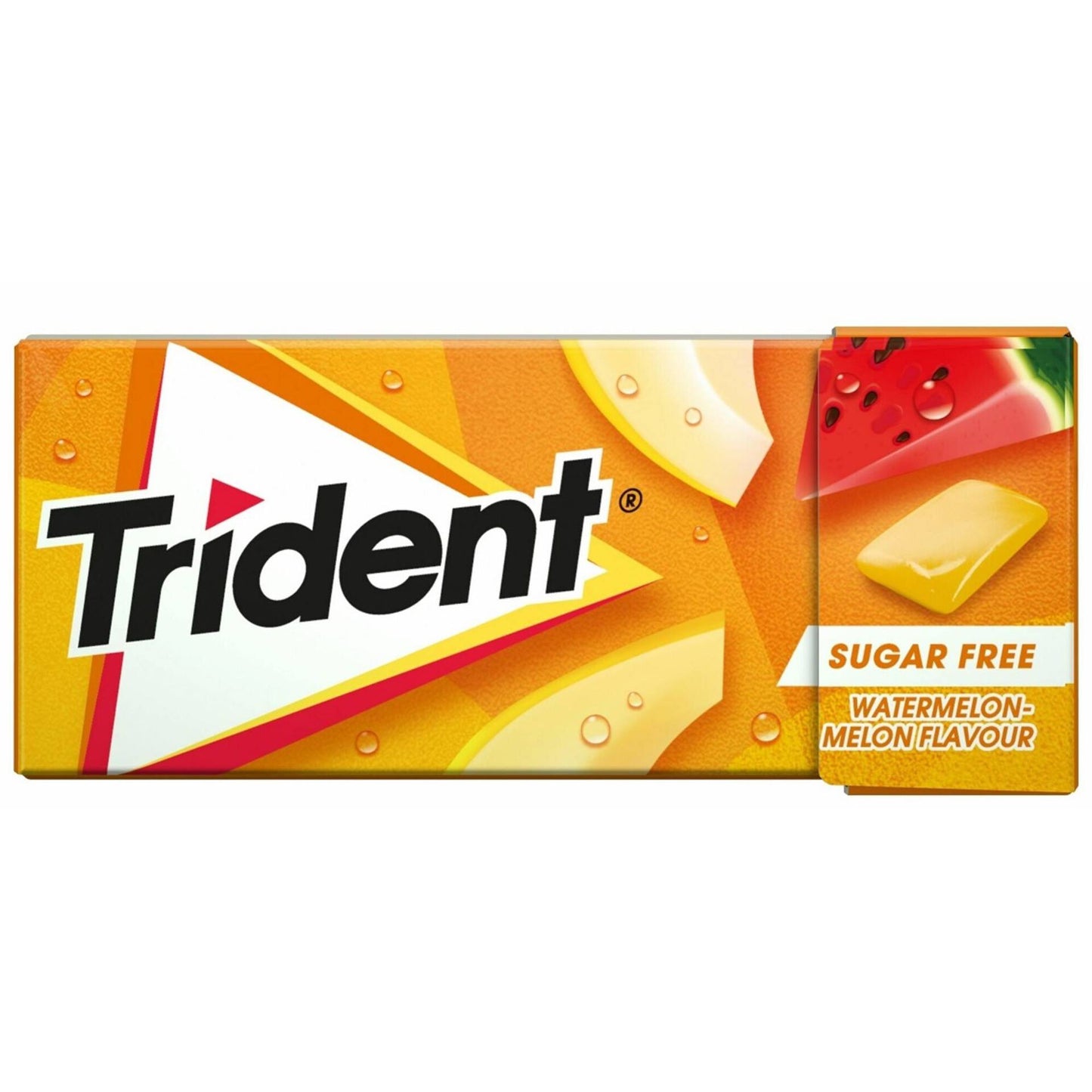 Trident melon and watermelon chewing gum 14.5g sugar free fruity gum bubblegum chewing and gum balls