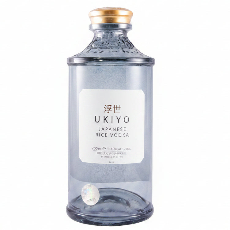 Ukiyo Japanese Rice Vodka 700ml 40% ABV premium Japanese rice vodka for Martinis, cocktails, gifting and serving chilled