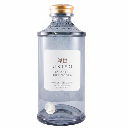 Ukiyo Japanese Rice Vodka 700ml 40% ABV premium Japanese rice vodka for Martinis, cocktails, gifting and serving chilled