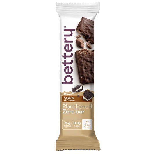 Bettery Zero Cookies and Cream Plant Protein Bar 55g