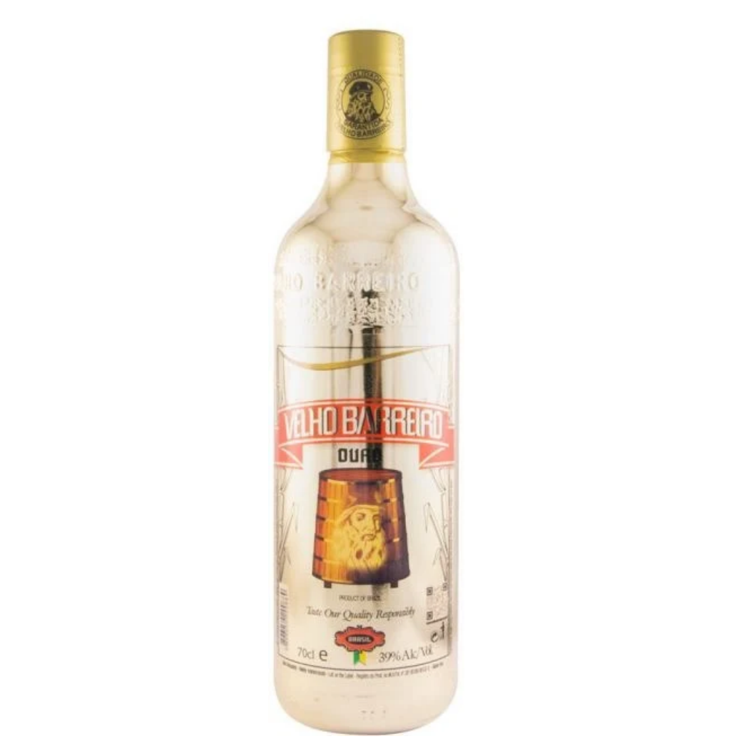 Velho Barreiro Gold Cachaça 700ml 39% ABV aged Brazilian sugarcane spirit for sipping and Caipirinha cocktails