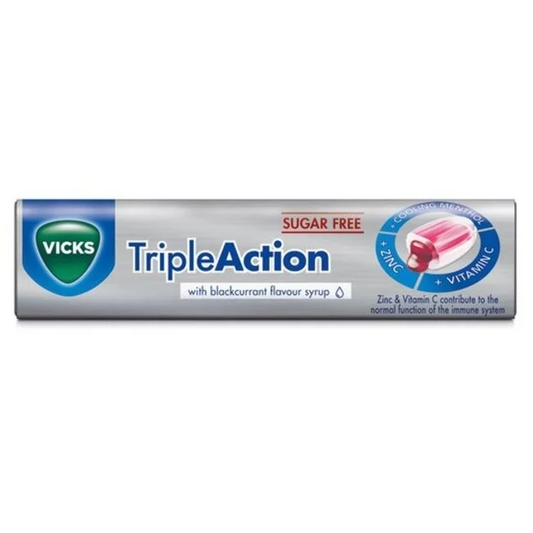 Vicks Triple Action with Blackcurrant Flavour 42g