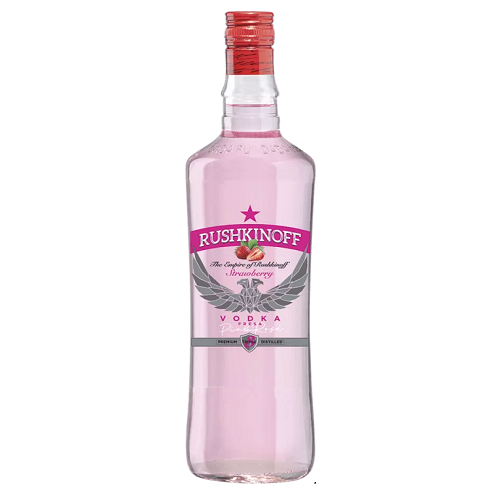 Vodka Antonio Nadal Rushkinoff – Antonio Nadal Rushkinoff Strawberry Vodka – 1L Bottle (37.5% AVB) – 1L – 37.5% AVB – Vodka – Spirits
