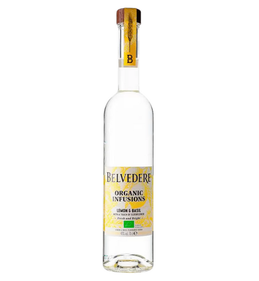Belvedere – Belvedere Organic Infusions Lemon & Basil Vodka – 700ml Bottle (40% AVB) – 700ml – 40% AVB – Vodka – Spirits – South African Products