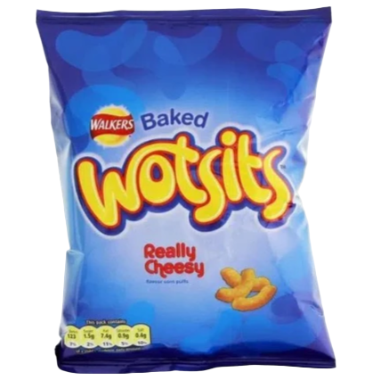 Walkers Wotsits Really Cheesy 16.5 g small pack British cheesy corn crisps lunchbox snack