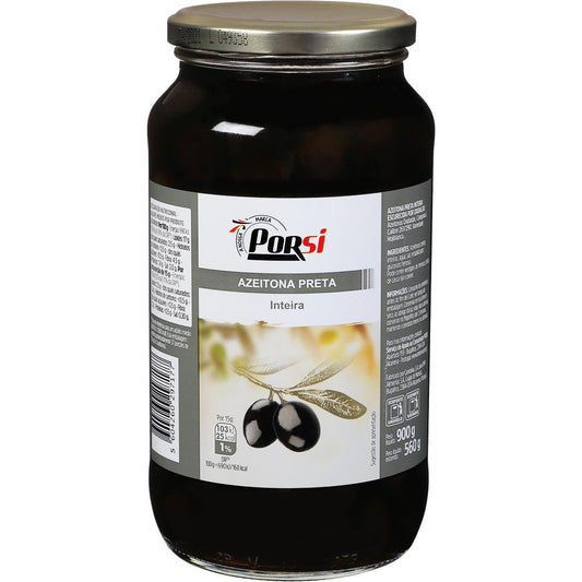 Porsi Whole Black Olives 900g