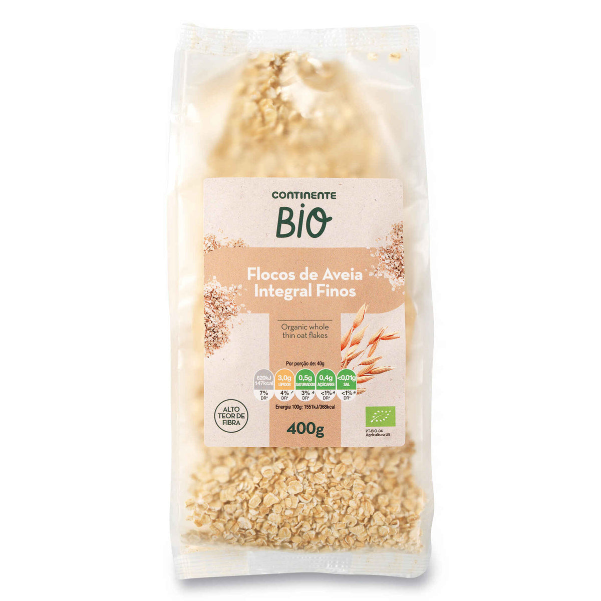 Organic Wholegrain Fine Oat Flakes 400g