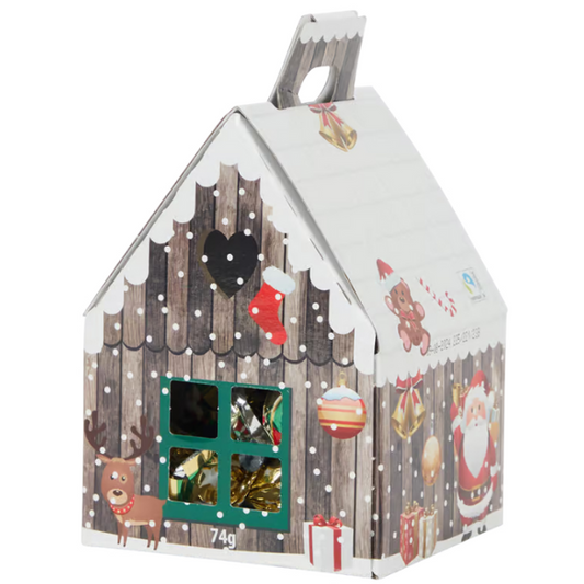 Santa`s House Filled With Choclate Milk Candy 74g