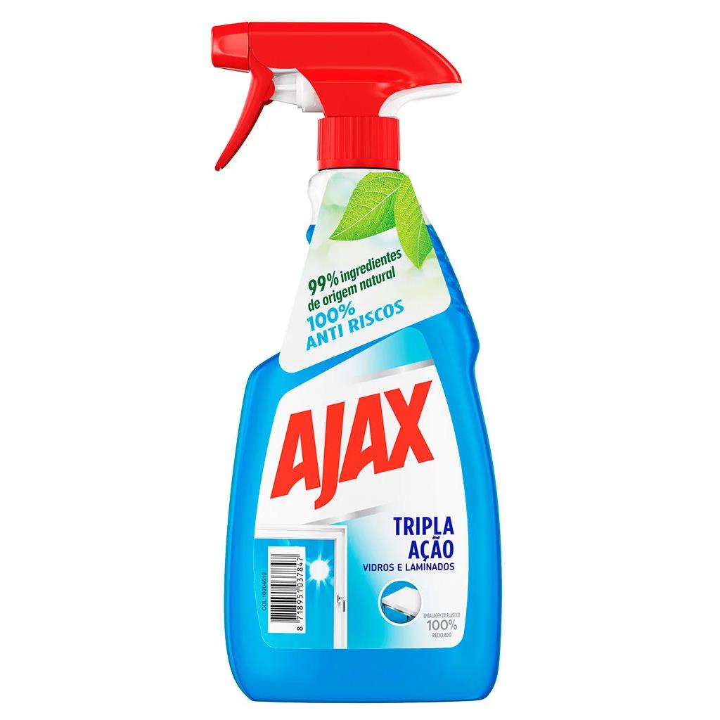 Ajax Triple Action Glass Cleaner Trigger Spray 500ml