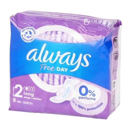 Always Free Day Long Pack of 8
