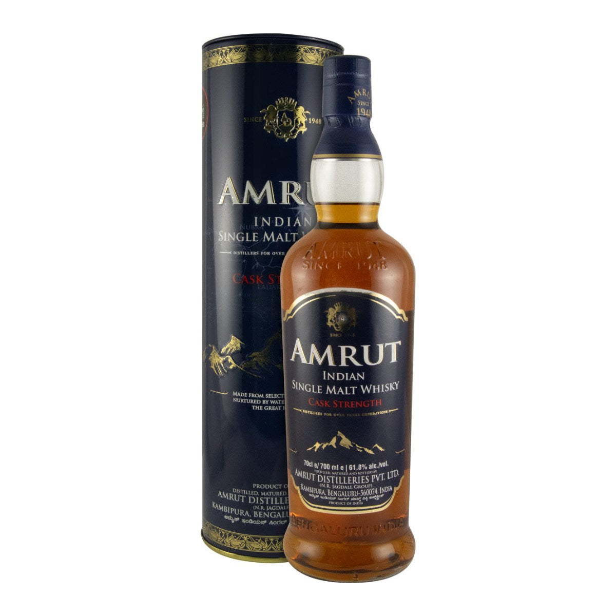Amrut Cask Strength Single Malt Whisky 700ml 61.8% ABV