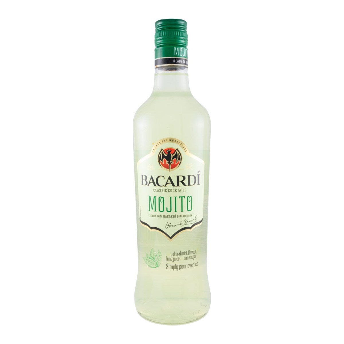 Bacardí Mojito Ready-to-Serve Cocktail 700ml 14.9% ABV