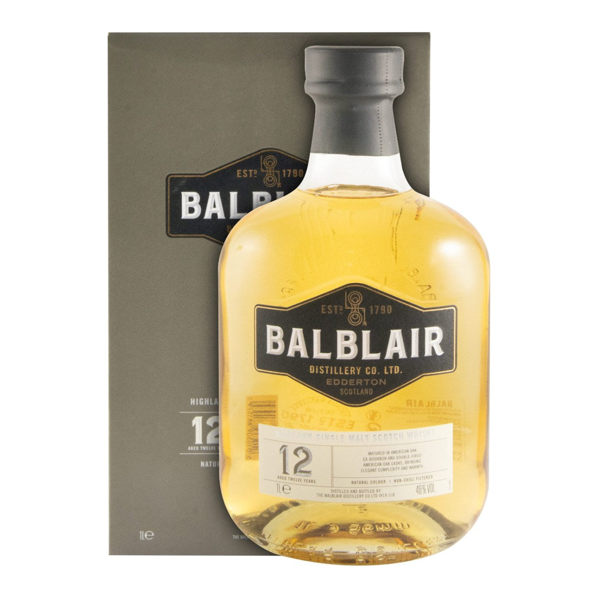 Balblair 12 Year Old Single Malt Scotch Whisky 1L 46% ABV