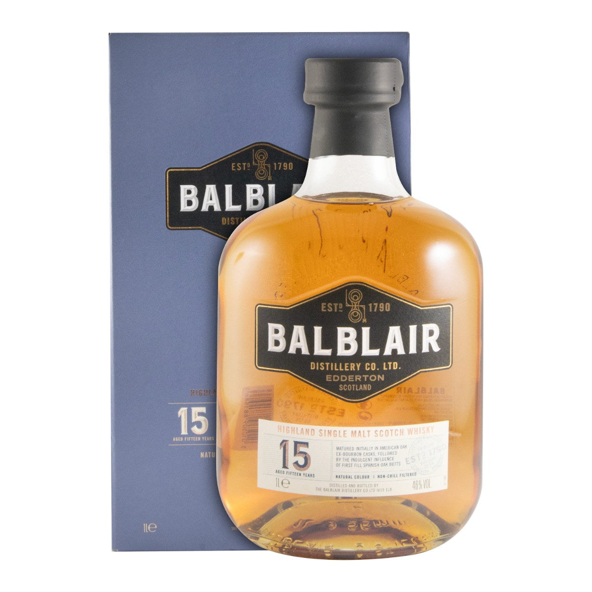 Balblair 15 Year Old Single Malt Scotch Whisky 1L 46% ABV