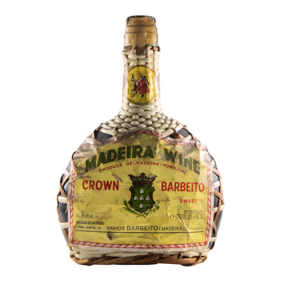 Barbeito Crown Sweet (Straw-Covered Flask) Madeira Wine 750ml 19% ABV