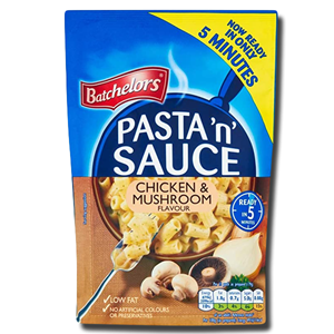 batchelors pasta n sauce chicken and mushroom 99g instant pasta meal creamy pasta ready meal british pantry food