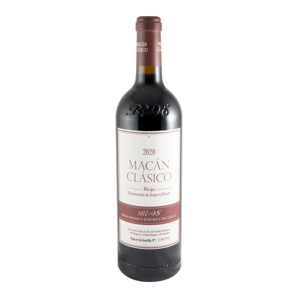 Benjamin de Rothschild & Vega-Sicilia Macán Clásico Rioja Red Wine La Rioja 2020 750ml 14% ABV