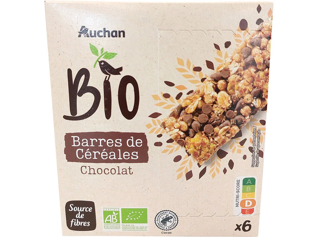 Organic Chocolate Cereal Bars 138g