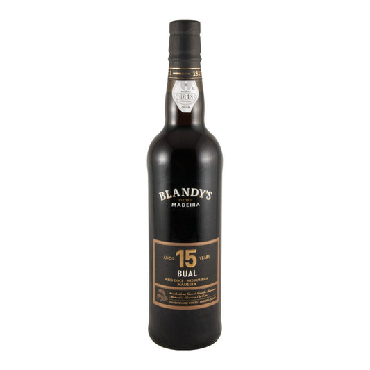 Blandy's 15 Year Old Bual Madeira Wine 500ml 19% ABV