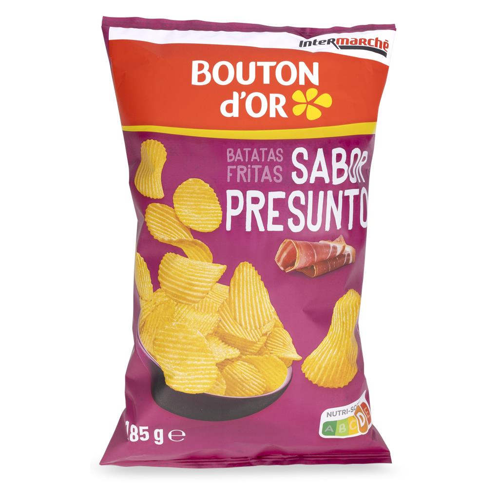 Bouton d'Or Ham Flavour Wavy Crisps 185g