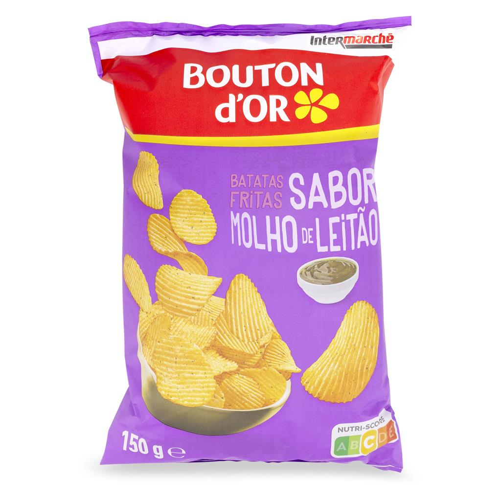 Bouton d'Or Roast Suckling Pig Sauce Flavour Wavy Crisps 150g