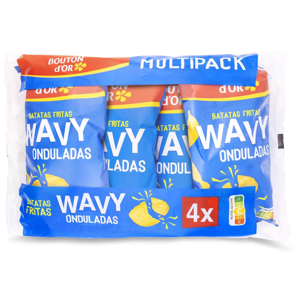 Bouton d'Or Wavy Crisps Multipack 4 x 45g