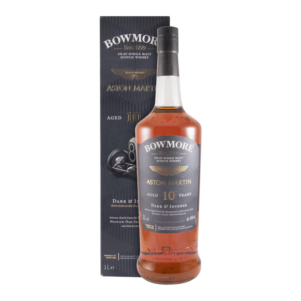 Bowmore 10 Year Old Aston Martin Limited Edition Single Malt Scotch Whisky 1L 40% ABV