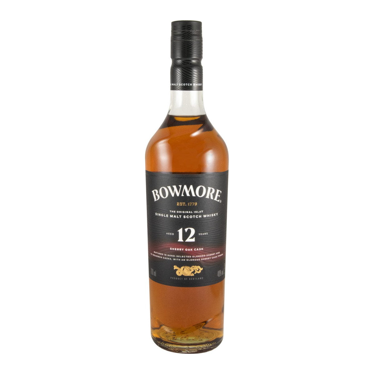Bowmore 12 Year Old Sherry Oak Cask Single Malt Scotch Whisky 700ml 40% ABV