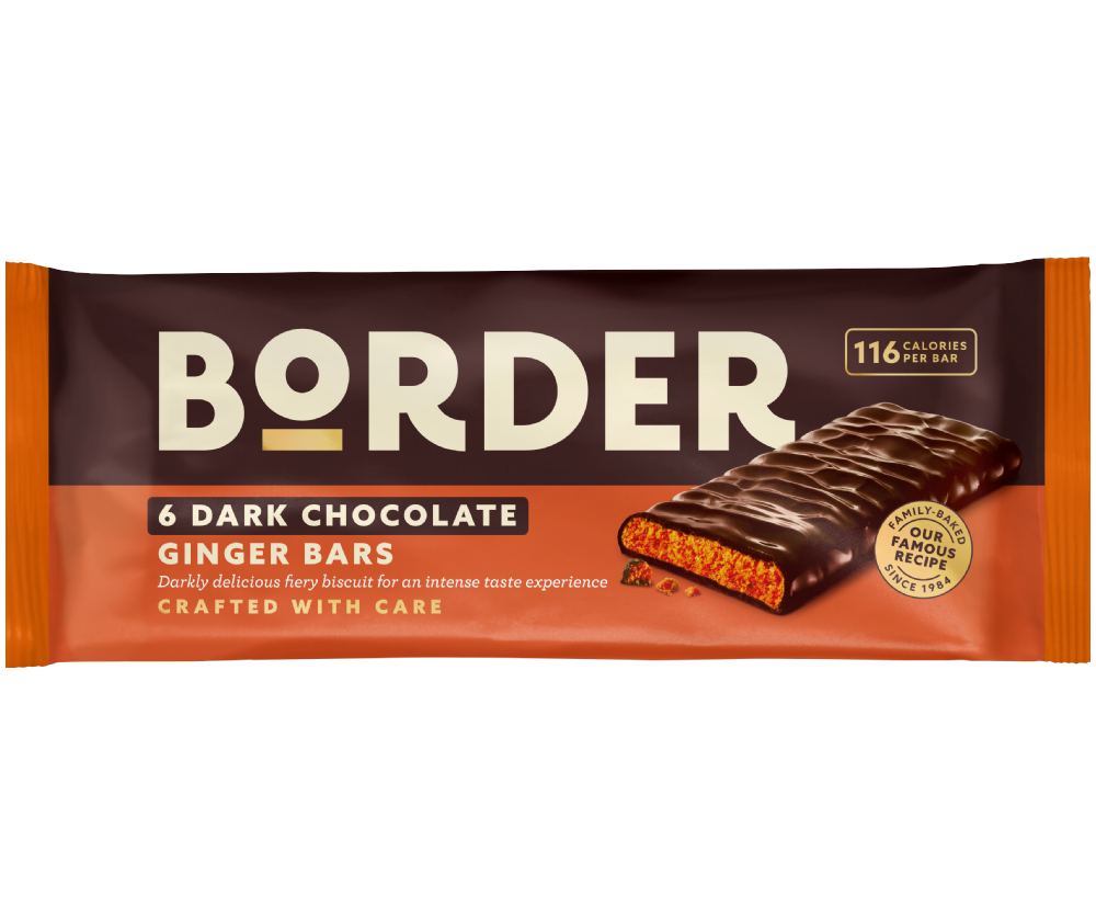 Border Dark Chocolate Ginger Bars 144g