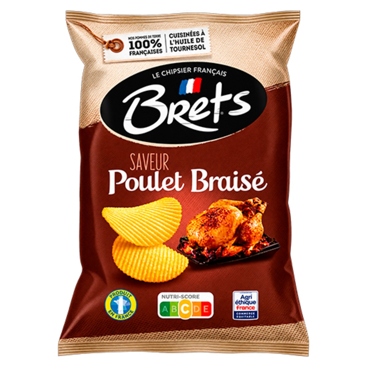 Bret's Braised Chicken Flavour Wavy Crisps 25g