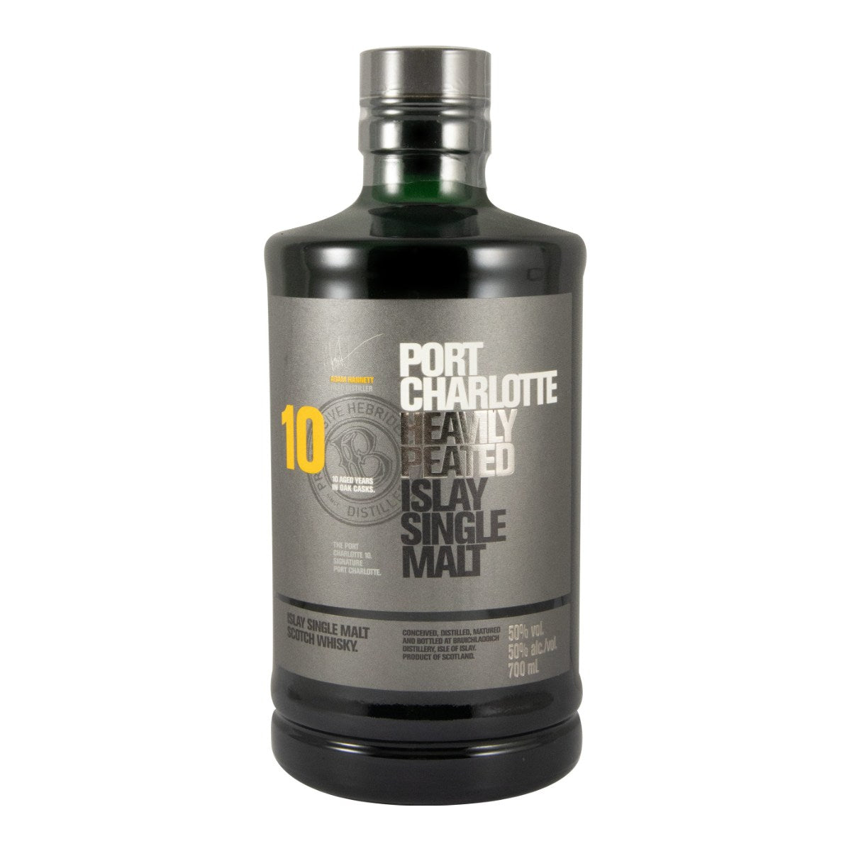 Bruichladdich Port Charlotte 10 Year Old Heavily Peated Single Malt Scotch Whisky 700ml 50% ABV
