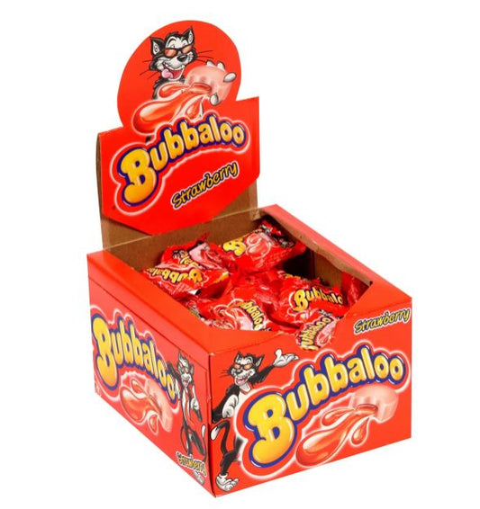 bubbaloo strawberry bubblegum 60 pieces liquid centre chewing gum strawberry gum
