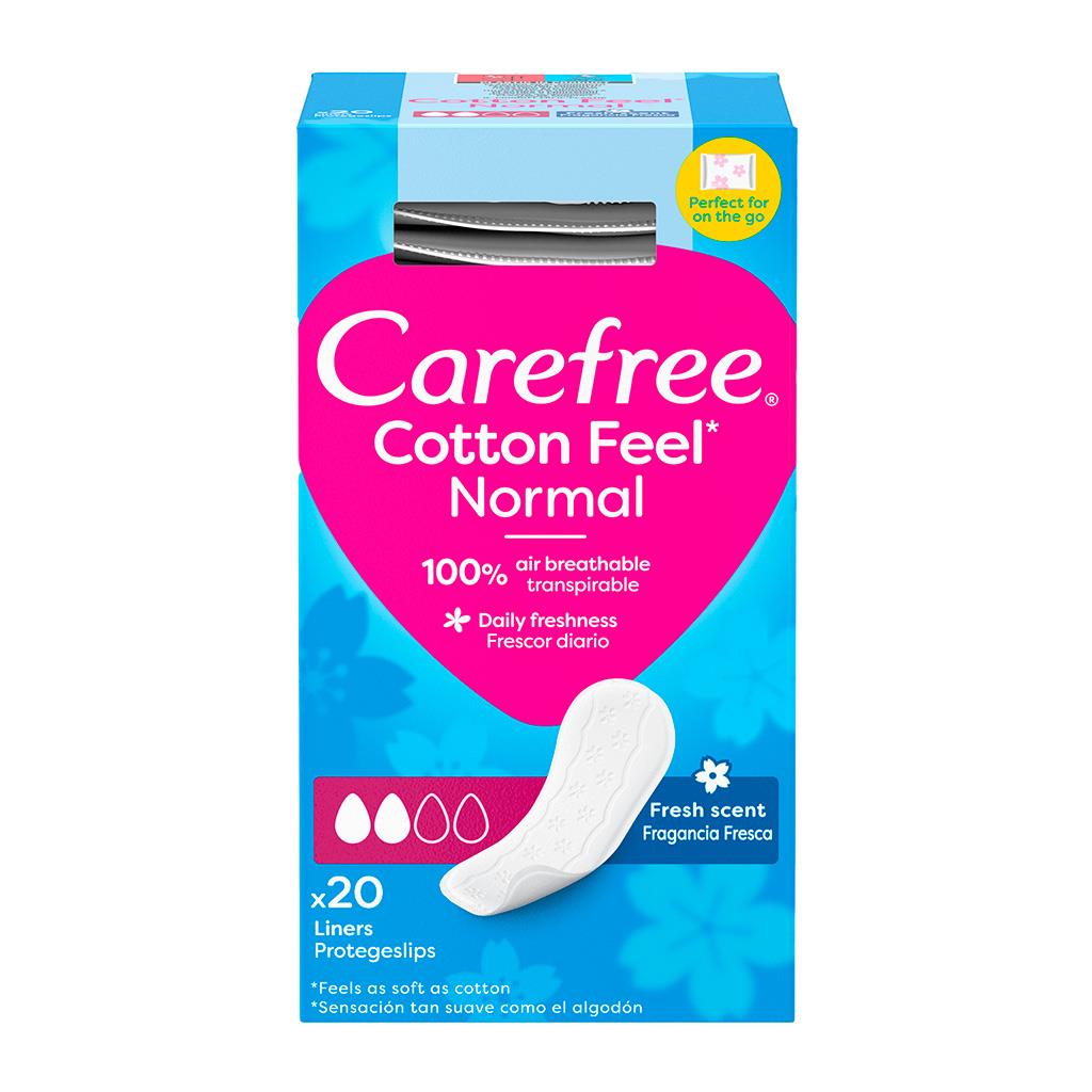 Carefree Cotton Feel Normal Panty Liners Pack of 20
