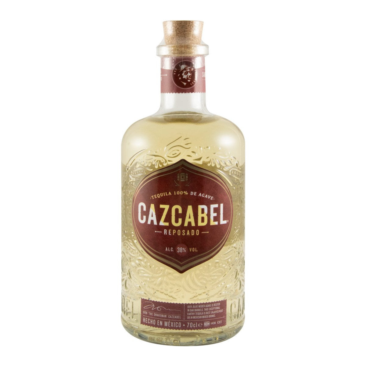 Cazcabel Tequila Reposado 700ml 38% ABV