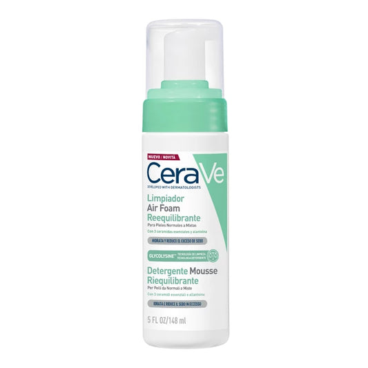 cerave rebalancing facial cleansing foam 150ml gentle face wash ceramides cleanser