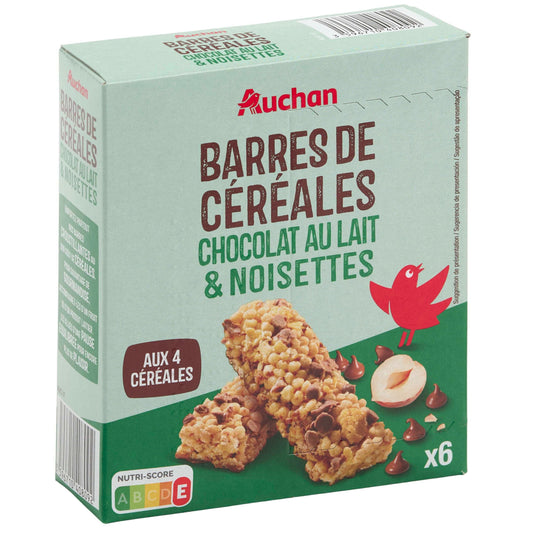 Milk Chocolate and Hazelnut Cereal Bars 126g