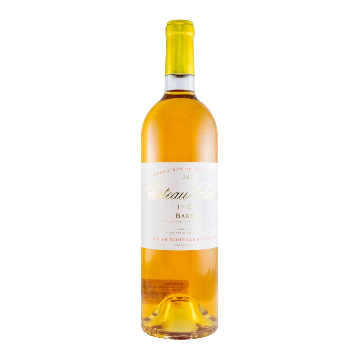 Château Climens Barsac Sauternes Sweet White Wine Bordeaux 2004 750ml