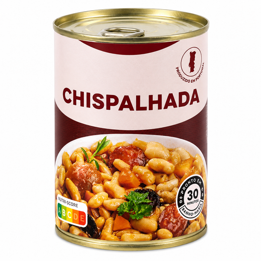 chispalhada portuguese ready meal 420g canned pork beans traditional portuguese comfort food tin