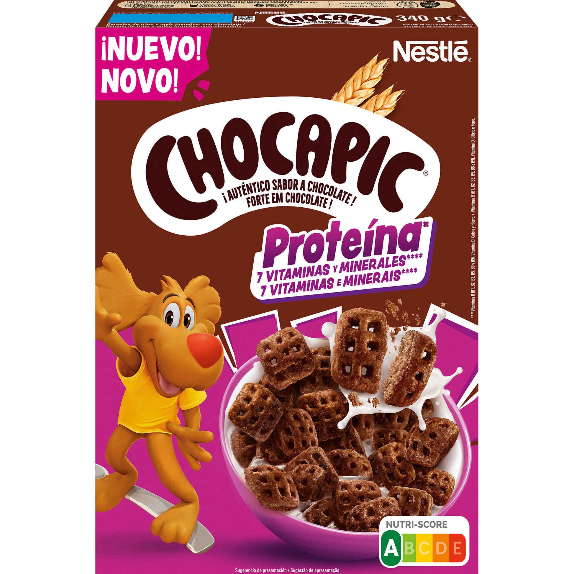 chocapic protein chocolate cereal 340g nestle high protein cocoa breakfast cereal